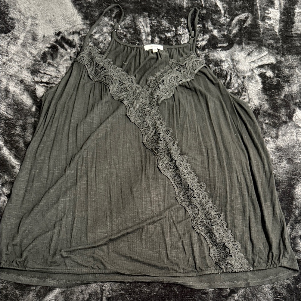 Maurices Gray Lace Trim Camisole